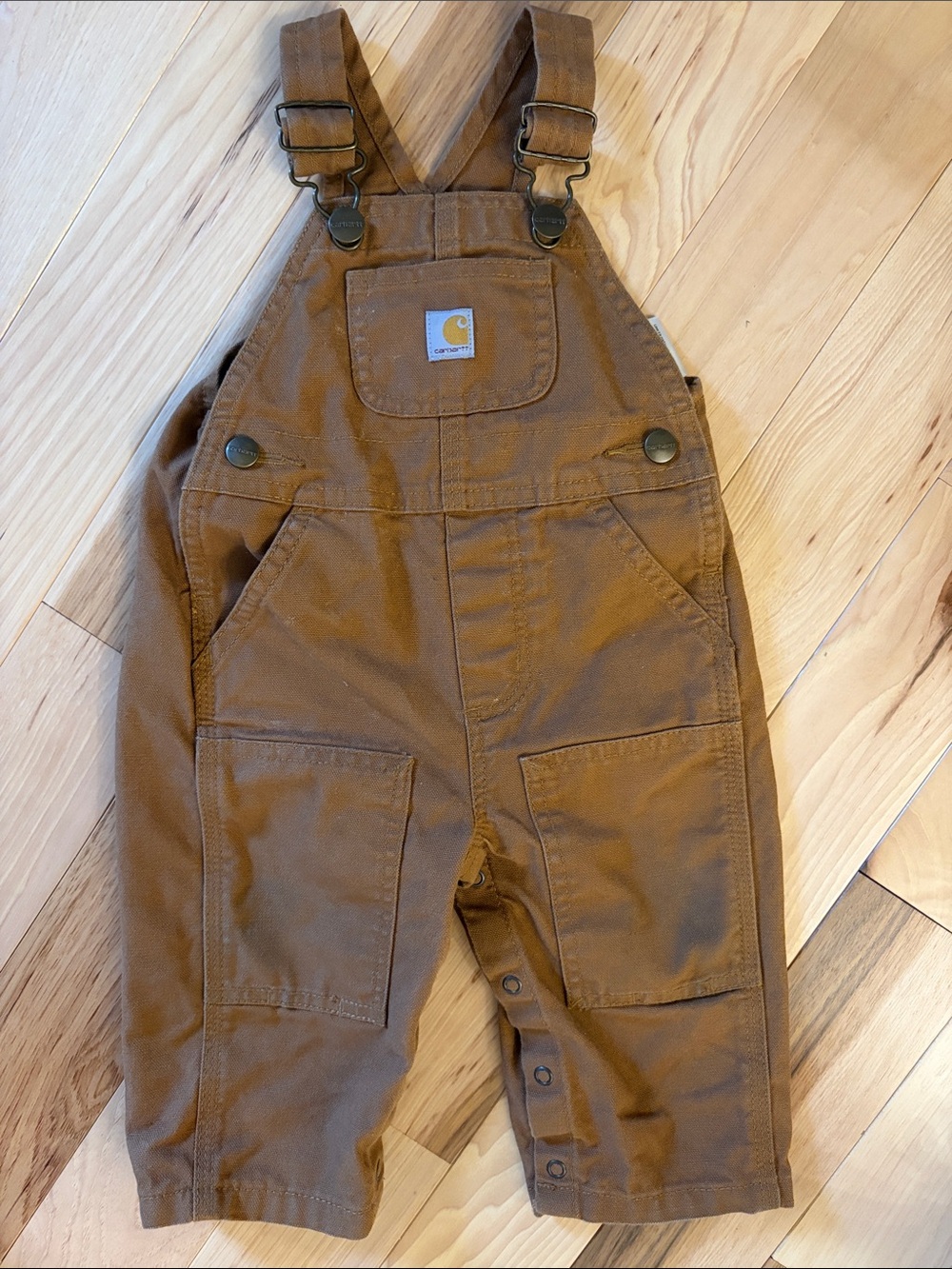 Carhartt Baby Tan/Brown Overalls - 9m